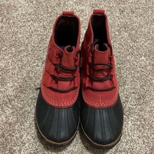 Brand New SOREL Pink/Brown Rain boots Women’s size US 8 (box not included)